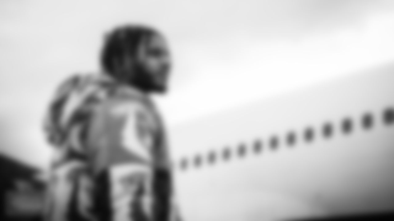 Cornerback Kristian Fulton #26 of the Tennessee Titans on the tarmac for travel day to Pittsburgh for game vs the Jaguars on October 09, 2021 in Nashville, TN. Photo By Cameron Faulkner/Tennessee Titans