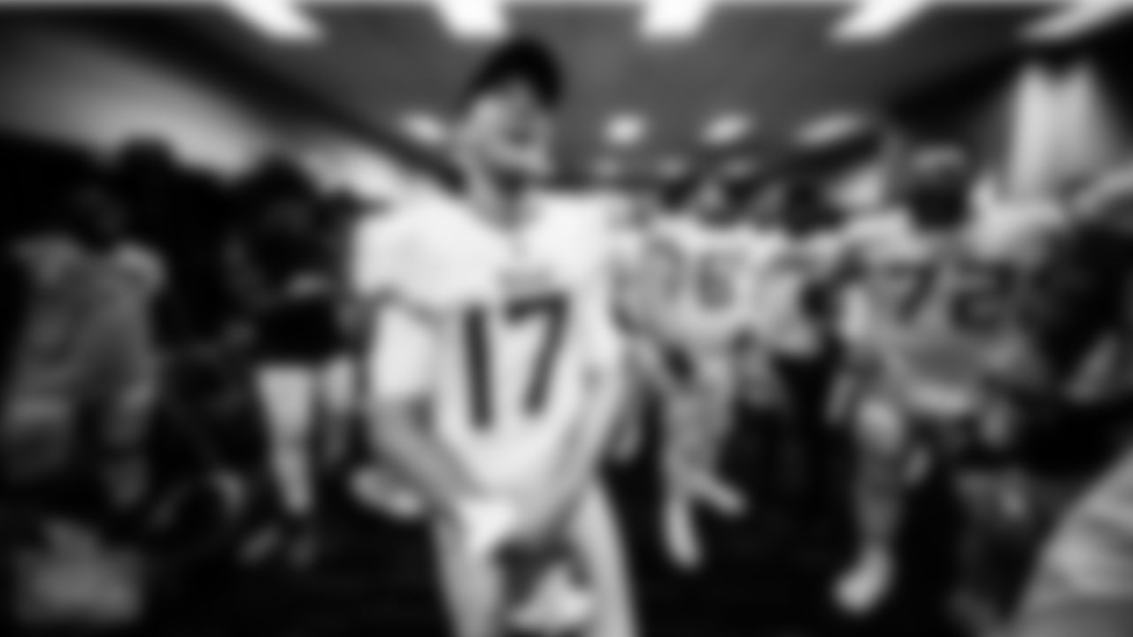 Quarterback Ryan Tannehill #17 of the Tennessee Titans in the locker room after the game between the Tennessee Titans and the Houston Texans at NRG Stadium on JANUARY 09, 2022 in Houston, TX. Photo By Donald Page/Tennessee Titans