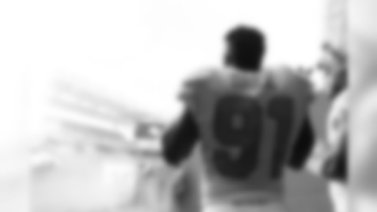 Miami Dolphins defensive end Cameron Wake (91) waits in the team tunnel during player introductions prior to an NFL football game against the Oakland Raiders on Sunday, Sept. 23, 2018, in Miami Gardens, Fla. The Dolphins defeated the Raiders, 28-20. (Ryan Kang via AP)