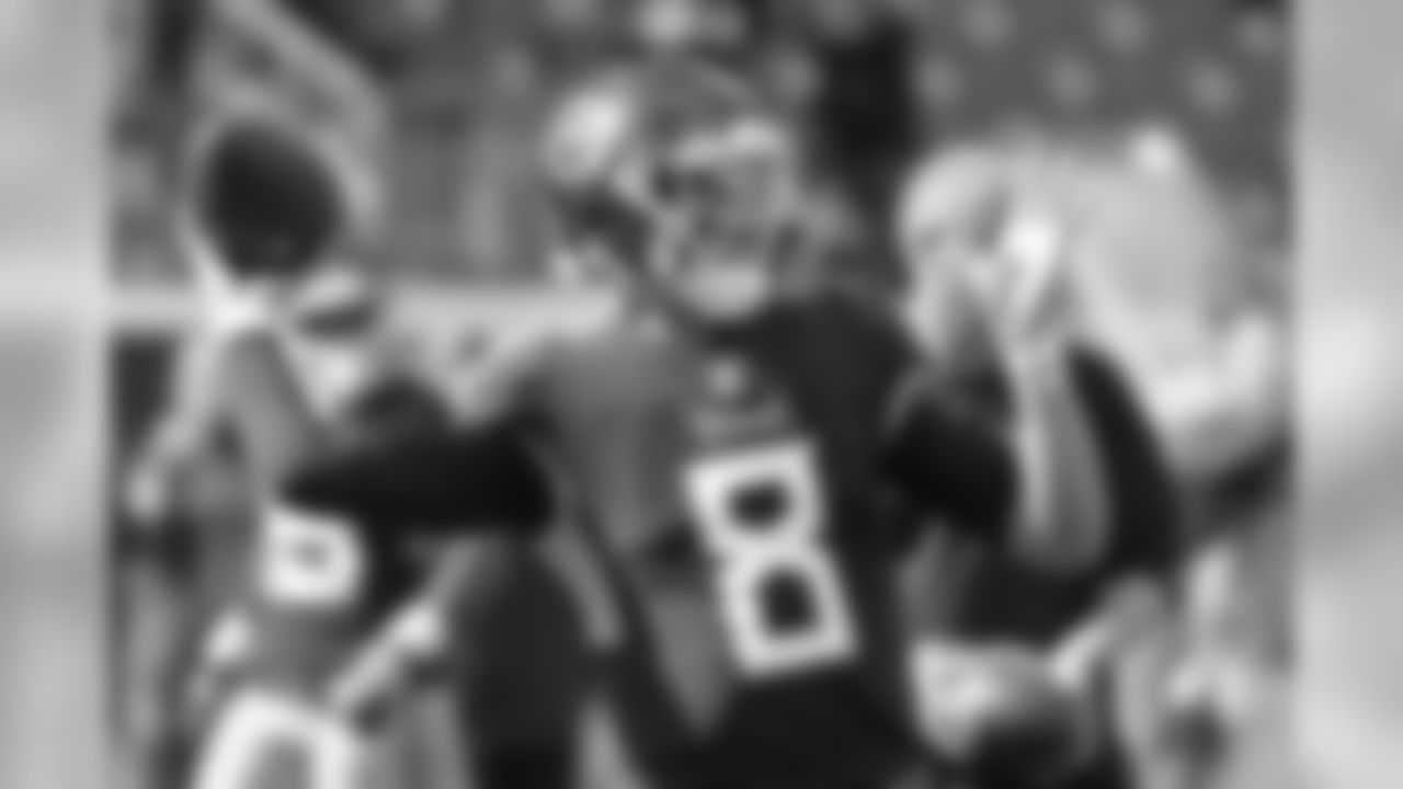 Tennessee Titans quarterback Marcus Mariota warms up before an NFL football against the New England Patriots game Sunday, Nov. 11, 2018, in Nashville, Tenn. (AP Photo/Mark Zaleski)