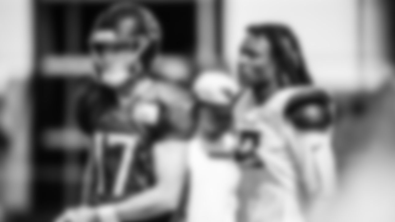 Quarterback Ryan Tannehill #17 of the Tennessee Titans and Wide receiver DeAndre Hopkins #10 of the Tennessee Titans during fall camp practice at the Ascension Saint Thomas Sports Park in Nashville, TN. Photo By Donald Page/Tennessee Titans