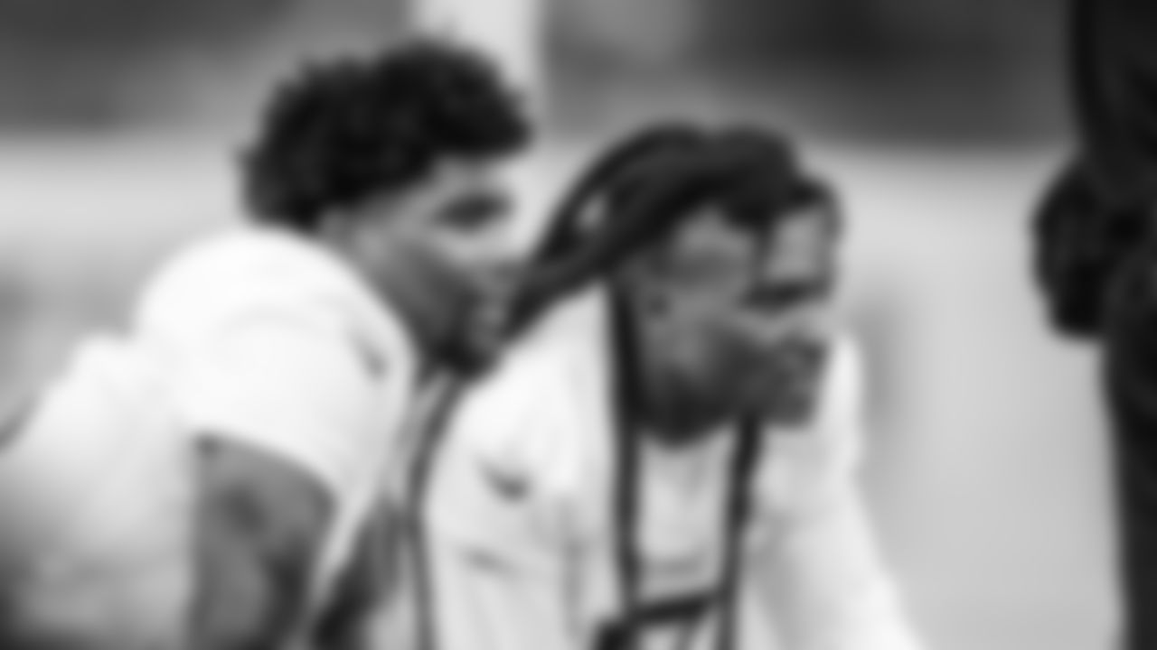 Wide receiver Treylon Burks #16 of the Tennessee Titans and Wide receiver DeAndre Hopkins #10 of the Tennessee Titans during fall camp practice at Ascension Saint Thomas Sports Park on July 26, 2023 in Nashville, TN. Photo By Donald Page/Tennessee Titans