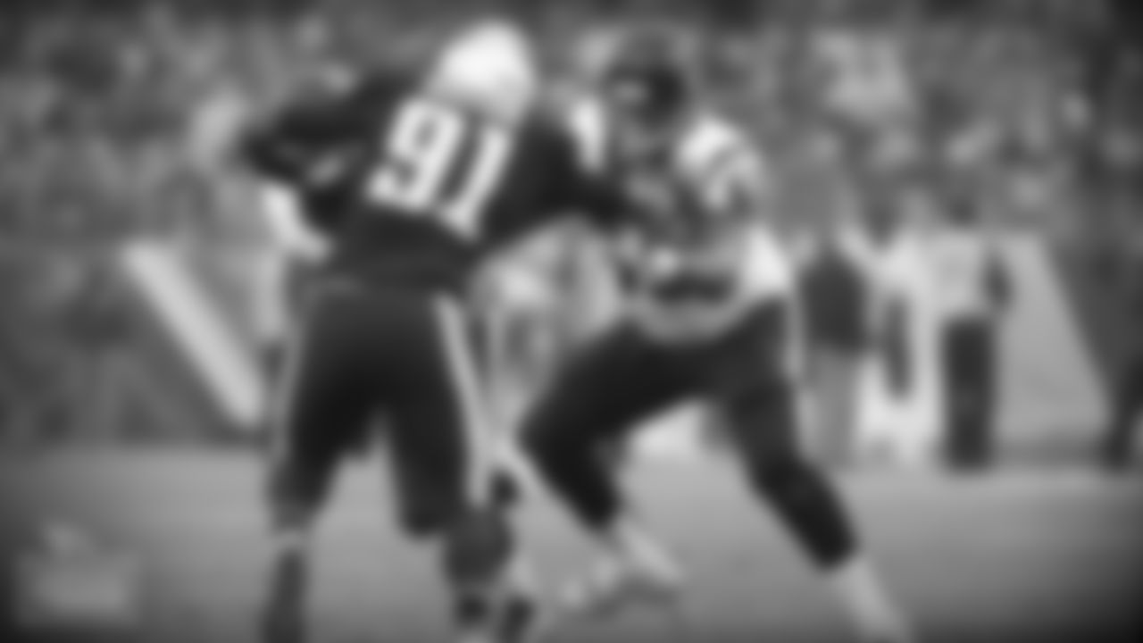 Houston Texans offensive lineman Kendall Lamm (63) looks to pass block against Derrick Morgan (91) during a week 17 NFL football game against the Tennessee Titans on Sunday, Jan. 1, 2017 in Nashville, Tenn. The Titans beat the Texans 24-17. (Matt Patterson via AP)