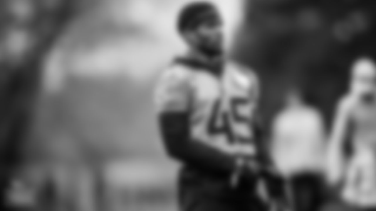Cornerback Kyron Brown #45 of the Tennessee Titans during practice at Ascension Saint Thomas Sports Park on November 02, 2022 in Nashville, TN. Photo By Donald Page/Tennessee Titans
