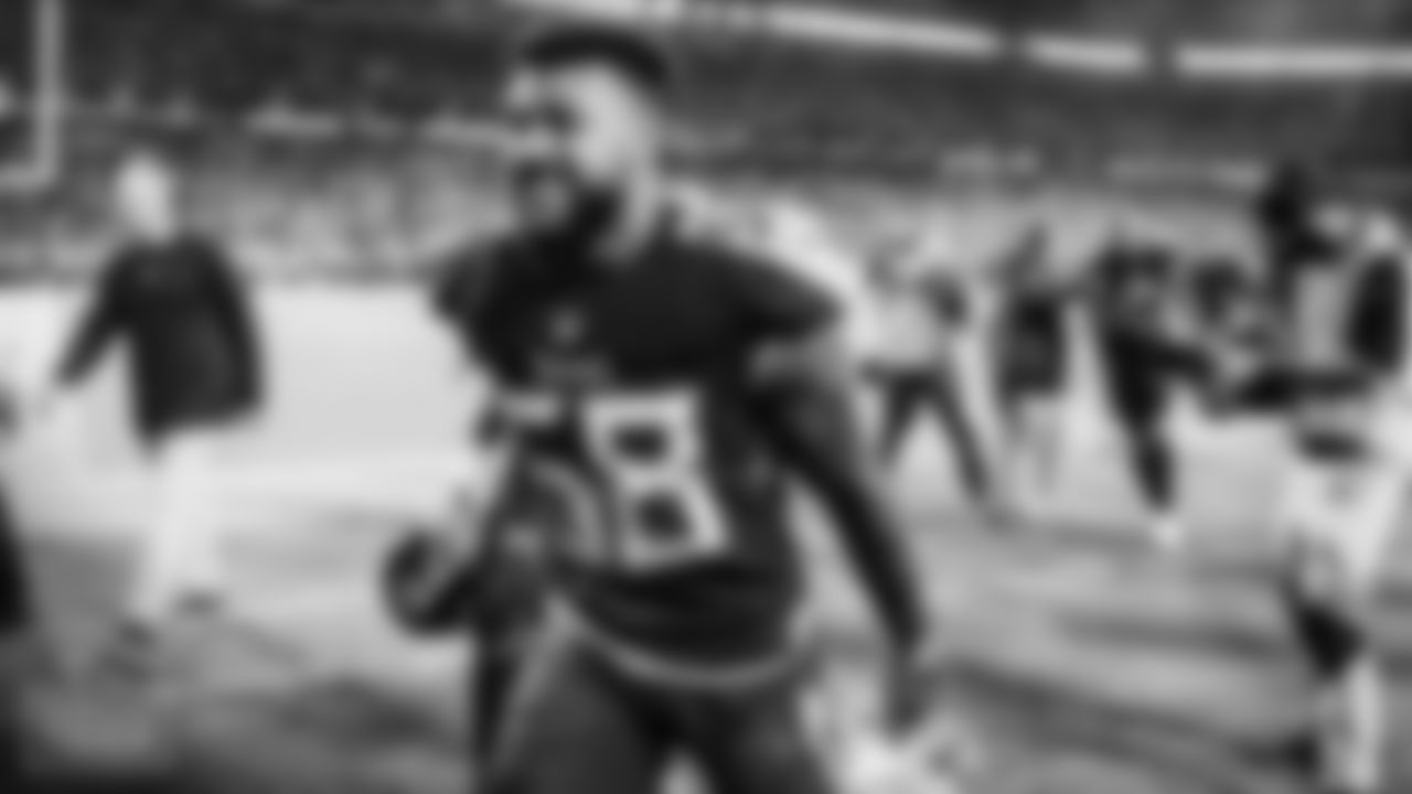 Outside linebacker Harold Landry III #58 of the Tennessee Titans after the Monday Night Football game between the Tennessee Titans and the Buffalo Bills at Nissan Stadium on October 18, 2021 in Nashville, TN. Photo By Joe Howell/Tennessee Titans
