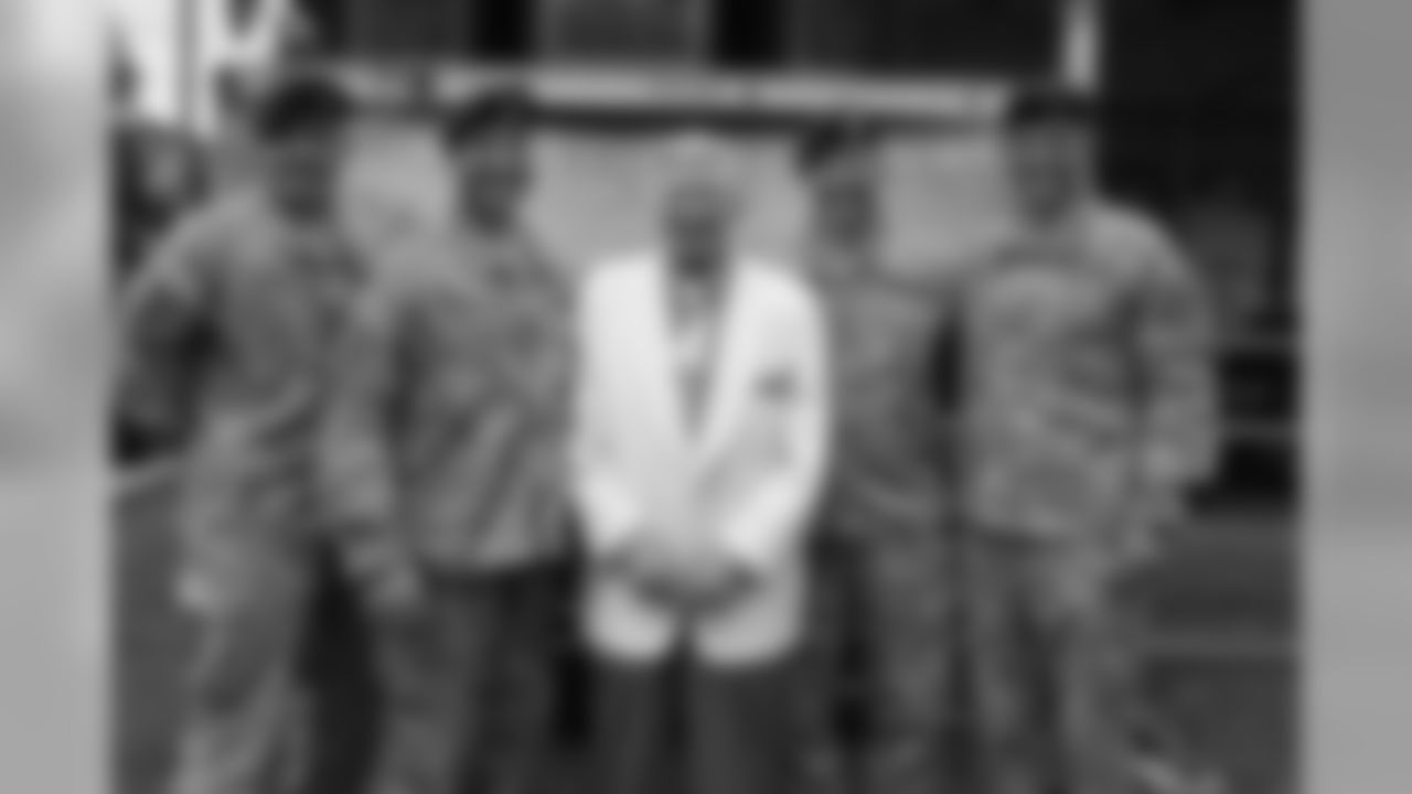 Mr. Adams often hosted members of the military at games but made a special visit to Fort Campbell Army Post in 2011.