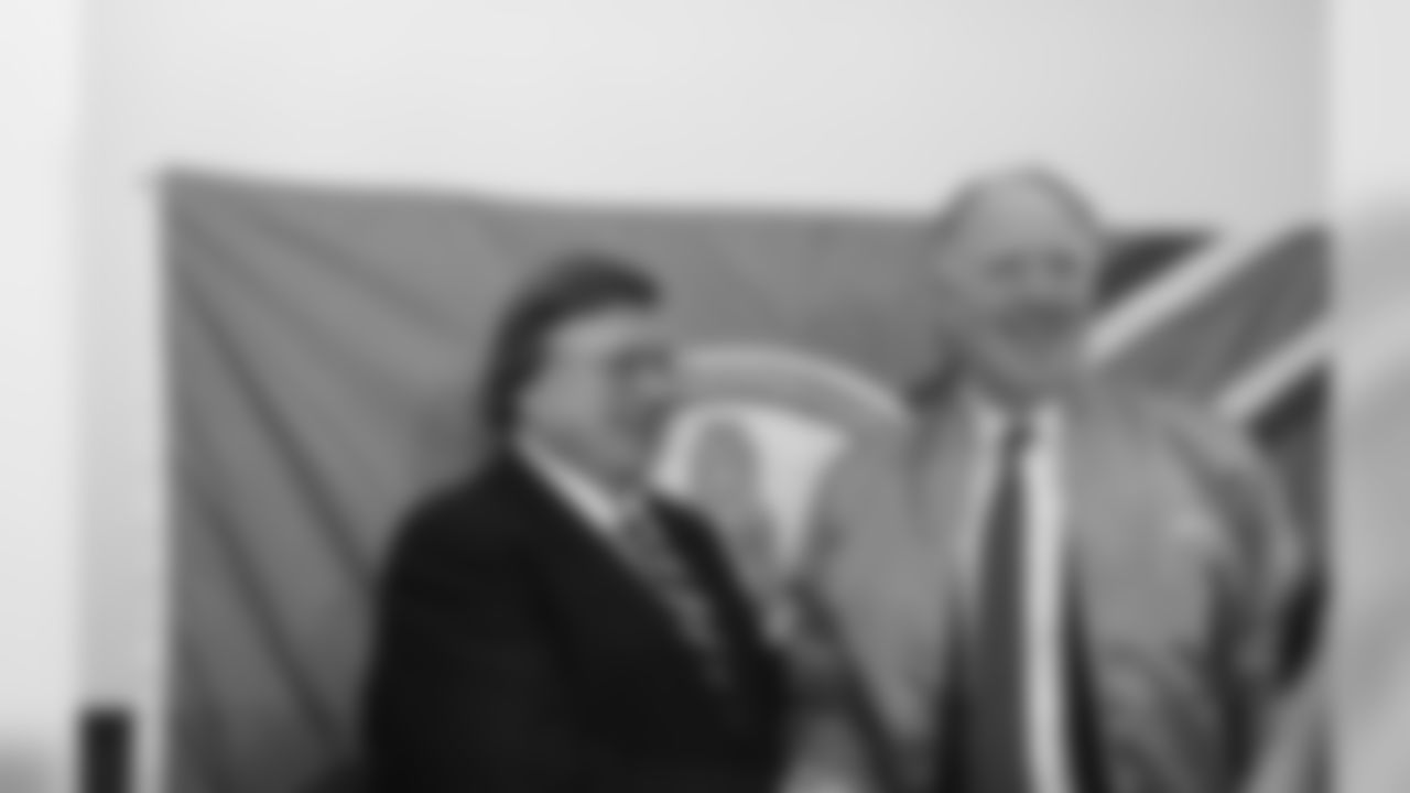 Mr. Adams with former Oilers coach Jack Pardee.