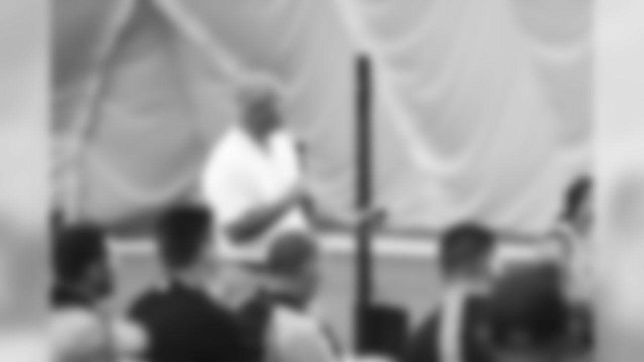NASHVILLE, TN - JUNE 04, 2019 - Jeremy Pruitt of the Tennessee Volunteers speaks during the Coaching Clinic event in Nashville, TN. Photo By Donald Page/Tennessee Titans