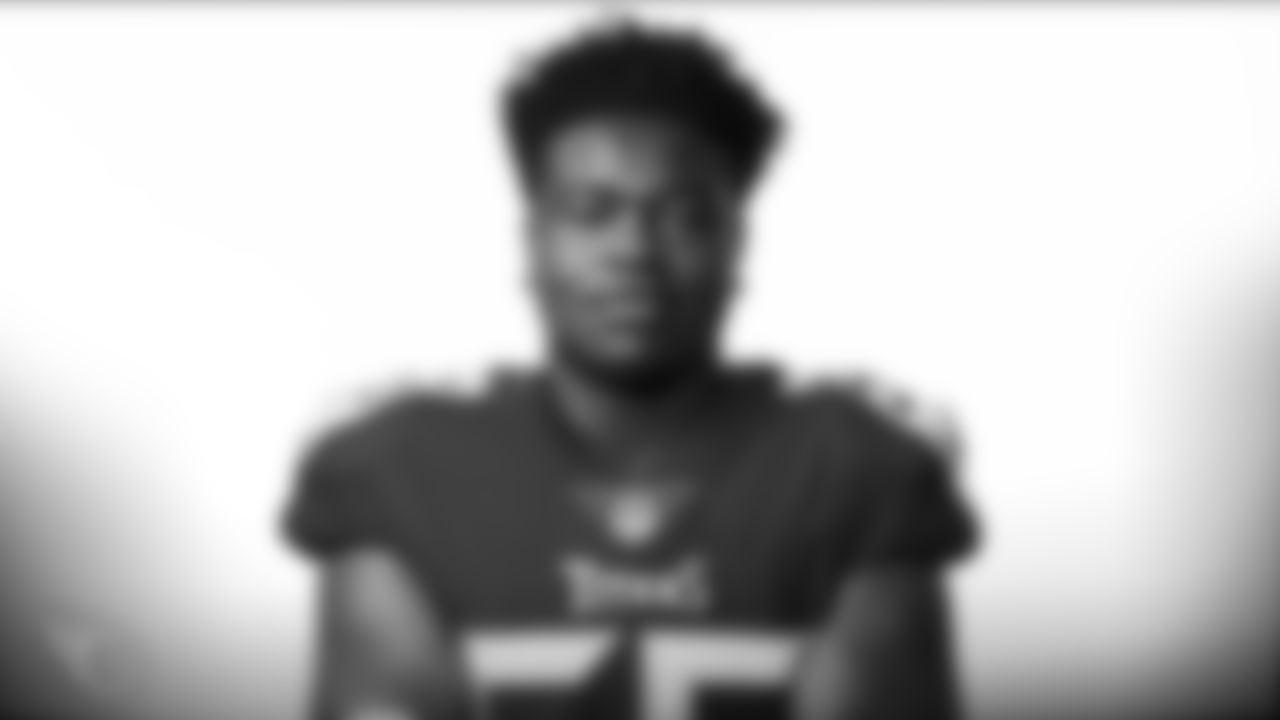 NASHVILLE, TN - JUNE 10, 2019 - Jayon Brown #55 of Tennessee Titans portrait during Media Day at Saint Thomas Sports Park in Nashville, TN. Photo By Donald Page/Tennessee Titans