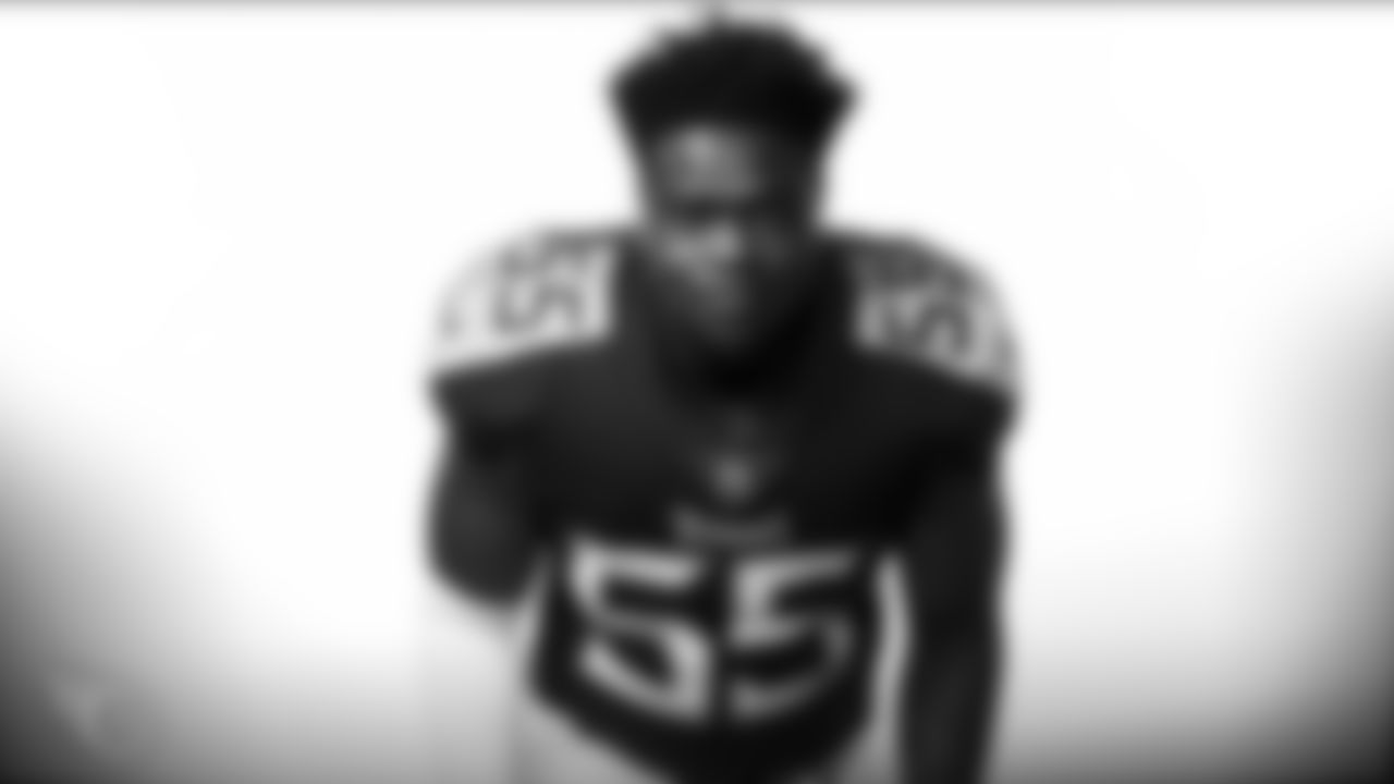 NASHVILLE, TN - JUNE 10, 2019 - Jayon Brown #55 of Tennessee Titans portrait during Media Day at Saint Thomas Sports Park in Nashville, TN. Photo By Donald Page/Tennessee Titans