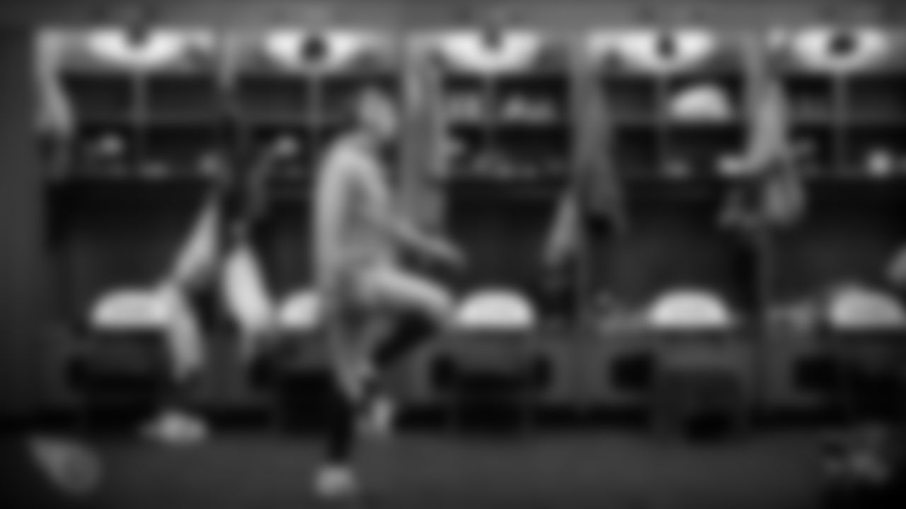 NASHVILLE, TN - DECEMBER 15, 2019 - Punter Brett Kern #6 of the Tennessee Titans in the locker room before the game between the Tennessee Titans and the Houston Texans at Nissan Stadium in Nashville, TN. Photo By Donald Page/Tennessee Titans
