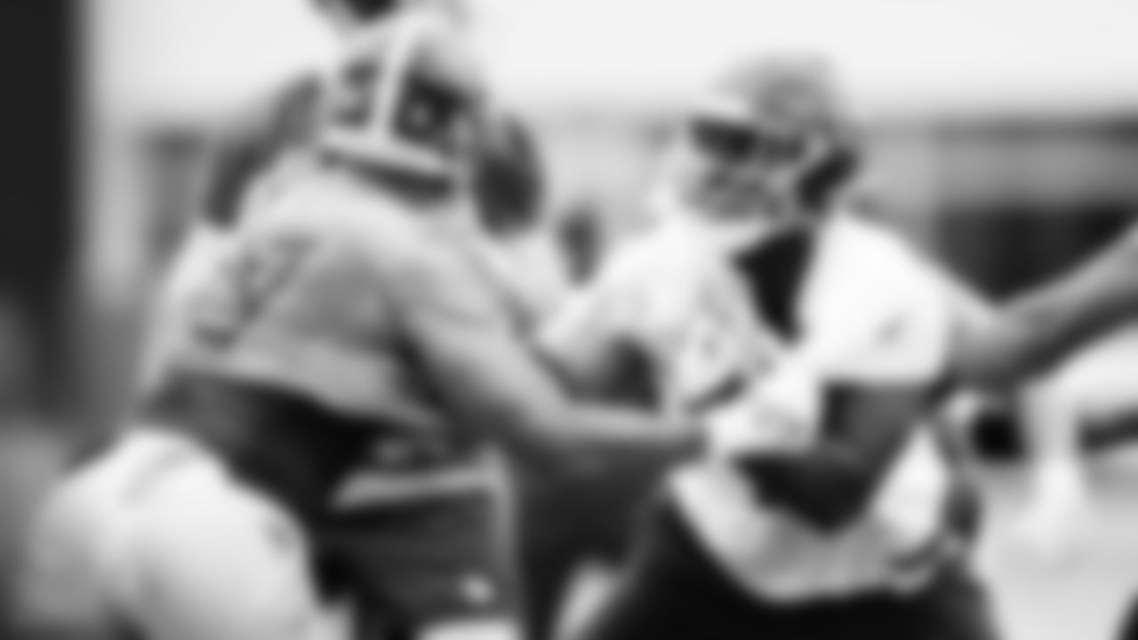 Offensive lineman Nicholas Petit-Frere #78 of the Tennessee Titans during OTA practice at Ascension Saint Thomas Sports Park on June 12, 2023 in Nashville, TN. Photo By Donald Page/Tennessee Titans