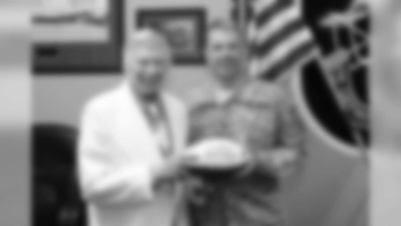 Mr. Adams often hosted members of the military at games but made a special visit to Fort Campbell Army Post in 2011.