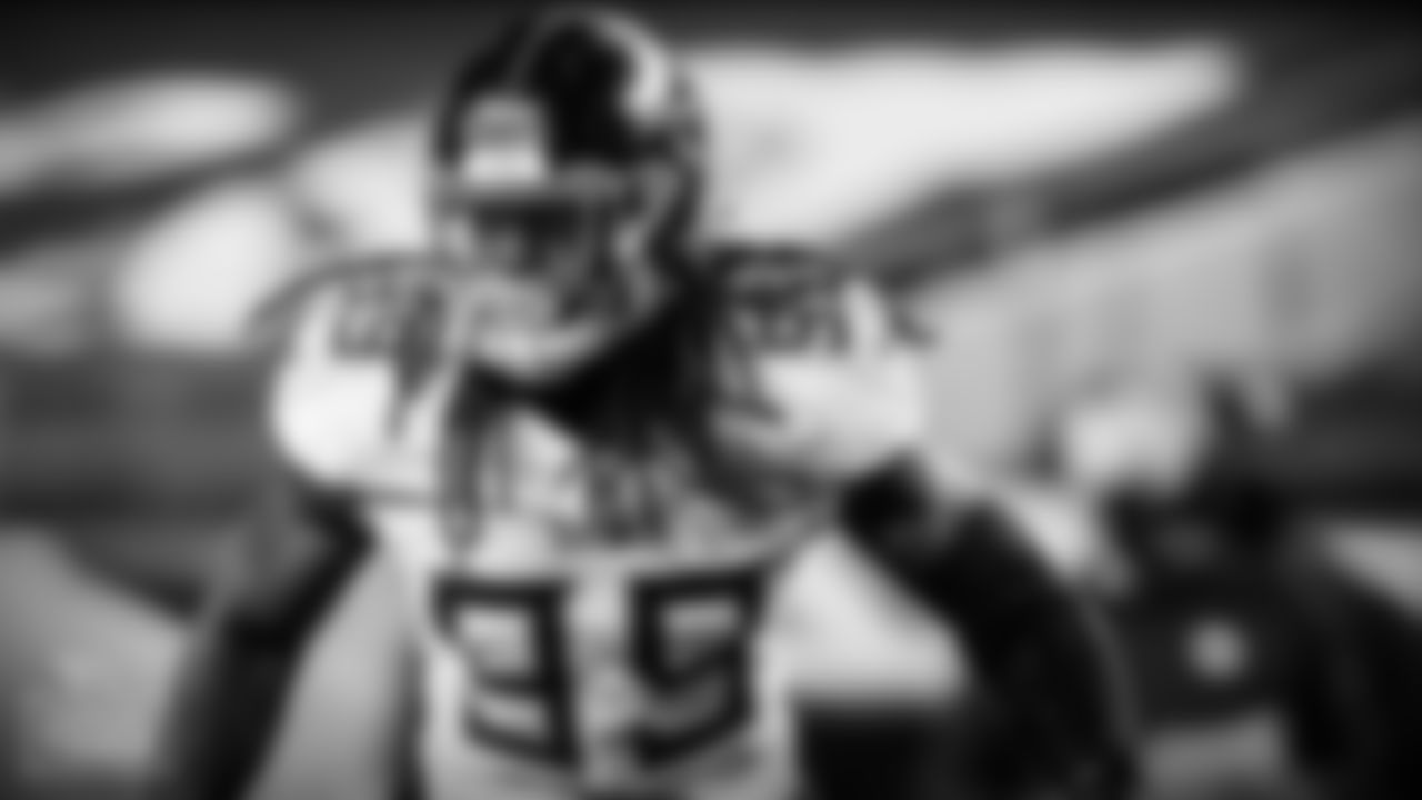 DENVER, CO - SEPTEMBER 14, 2020 - Outside linebacker Jadeveon Clowney #99 of the Tennessee Titans during the Monday Night Football game between the Tennessee Titans and the Denver Broncos at Empower Field at Mile High. Photo By Donald Page/Tennessee Titans