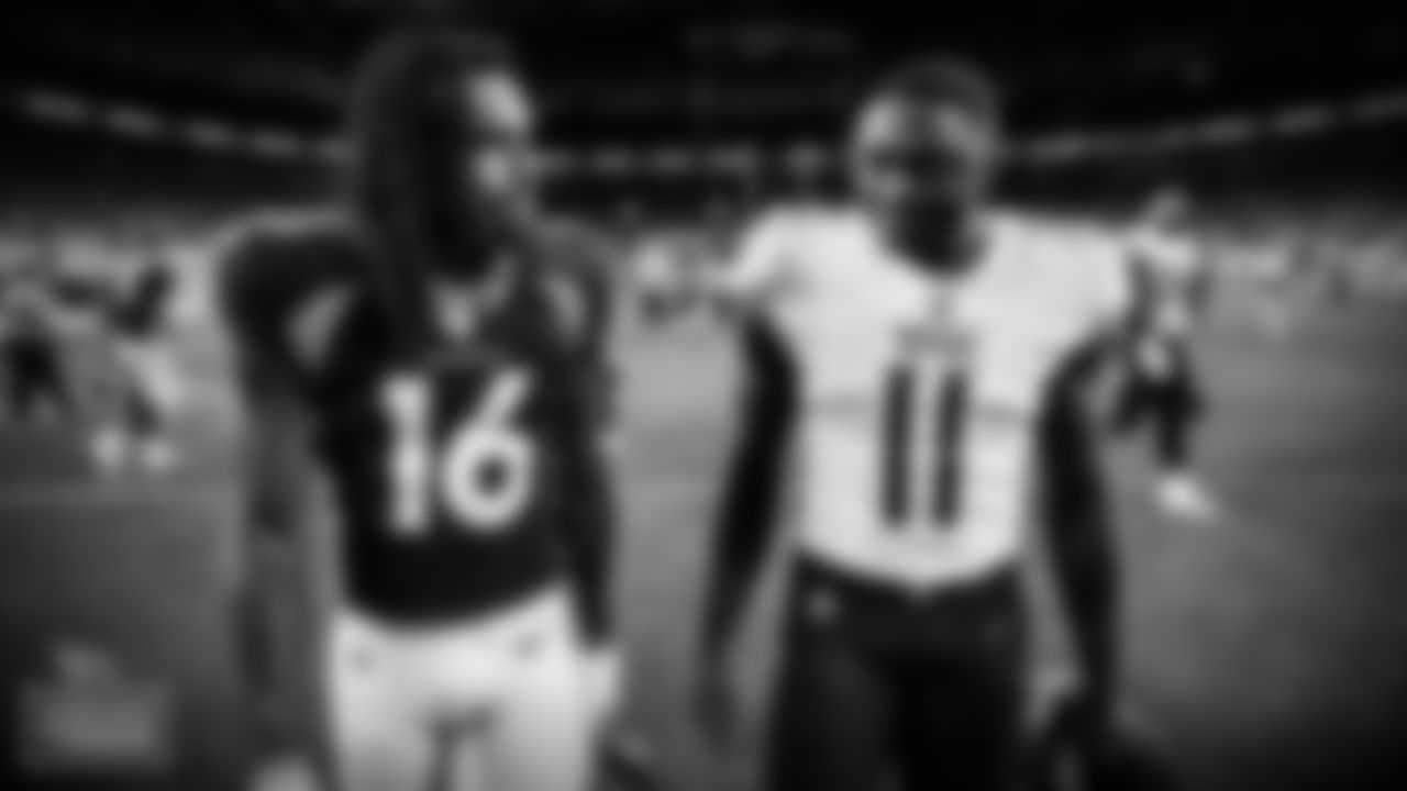 DENVER, CO - SEPTEMBER 15, 2020 - Wide receiver A.J. Brown #11 of the Tennessee Titans after the Monday Night Football game between the Tennessee Titans and the Denver Broncos at Empower Field at Mile High. Photo By Donald Page/Tennessee Titans
