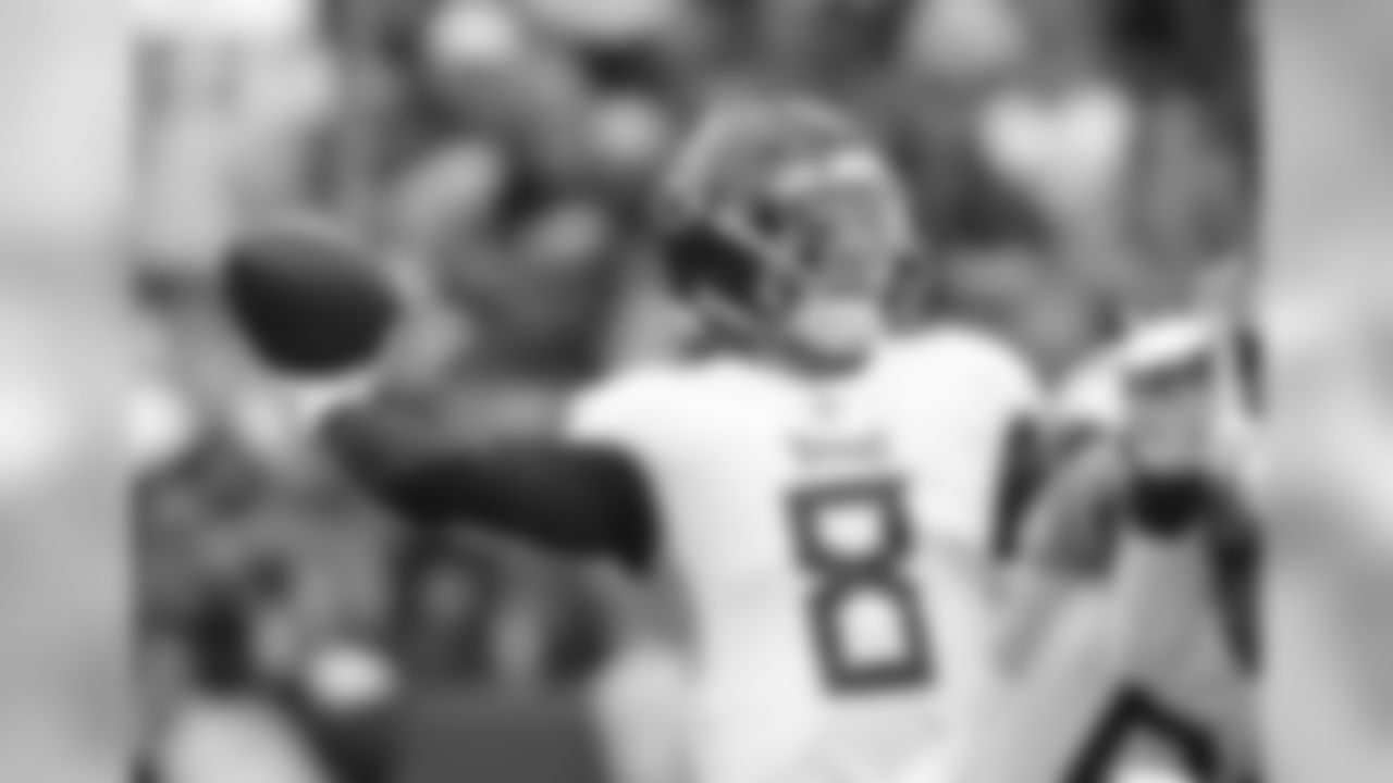 Tennessee Titans quarterback Marcus Mariota (8) in the first half during an NFL football game against the Buffalo Bills, Sunday, Oct. 7, 2018, in Orchard Park, New York. (AP Photo/Rick Scuteri)