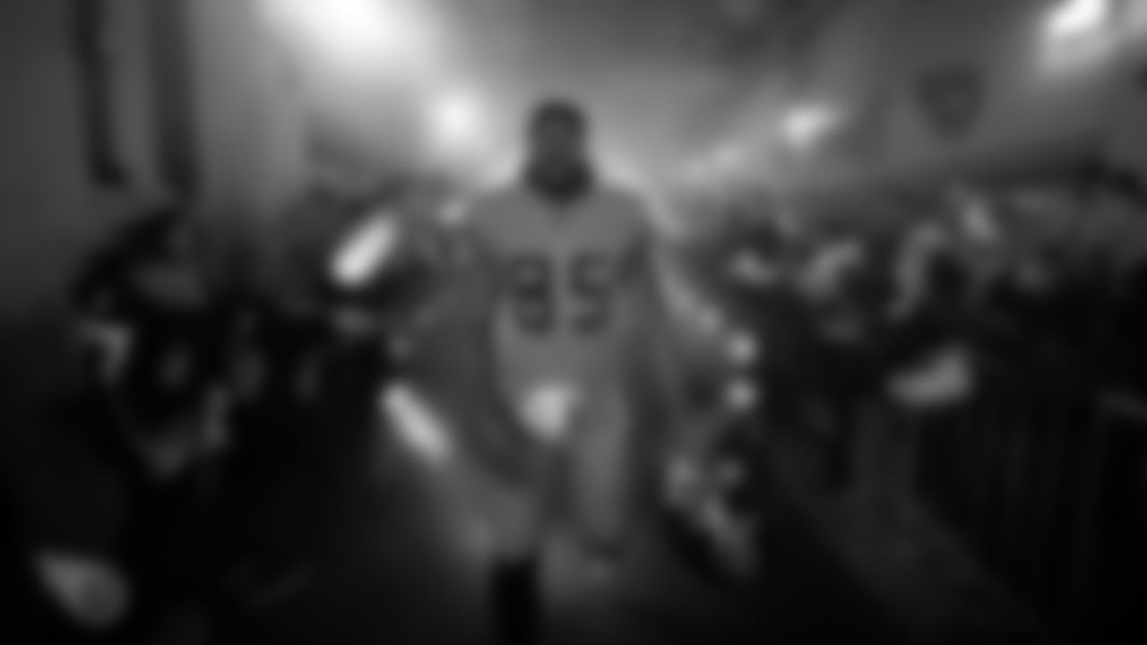 NASHVILLE, TN - DECEMBER 15, 2019 - Tight end MyCole Pruitt #85 of the Tennessee Titans in the tunnel before the game between the Tennessee Titans and the Houston Texans at Nissan Stadium in Nashville, TN. Photo By Donald Page/Tennessee Titans