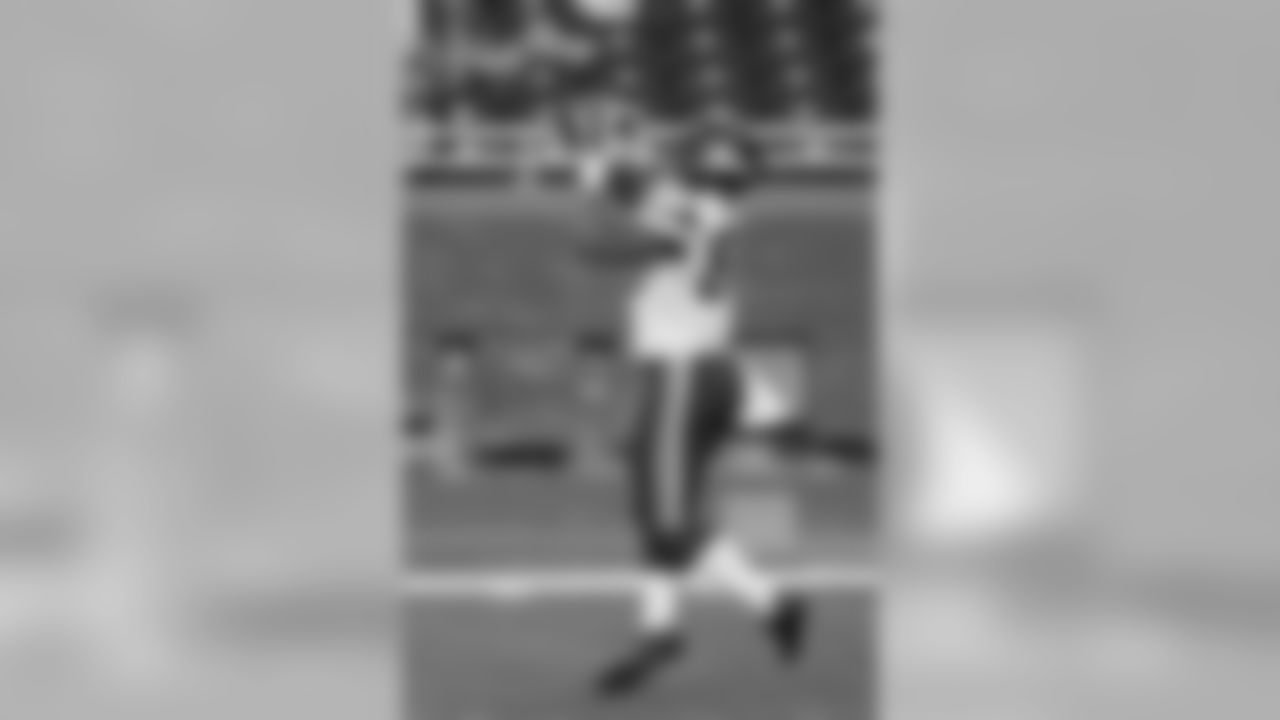 Minnesota Vikings tight end MyCole Pruitt (83) makes a catch during pregame warmup for an NFL football game against the Detroit Lions, Sunday, Oct. 25, 2015, in Detroit. (AP Photo/Duane Burleson)