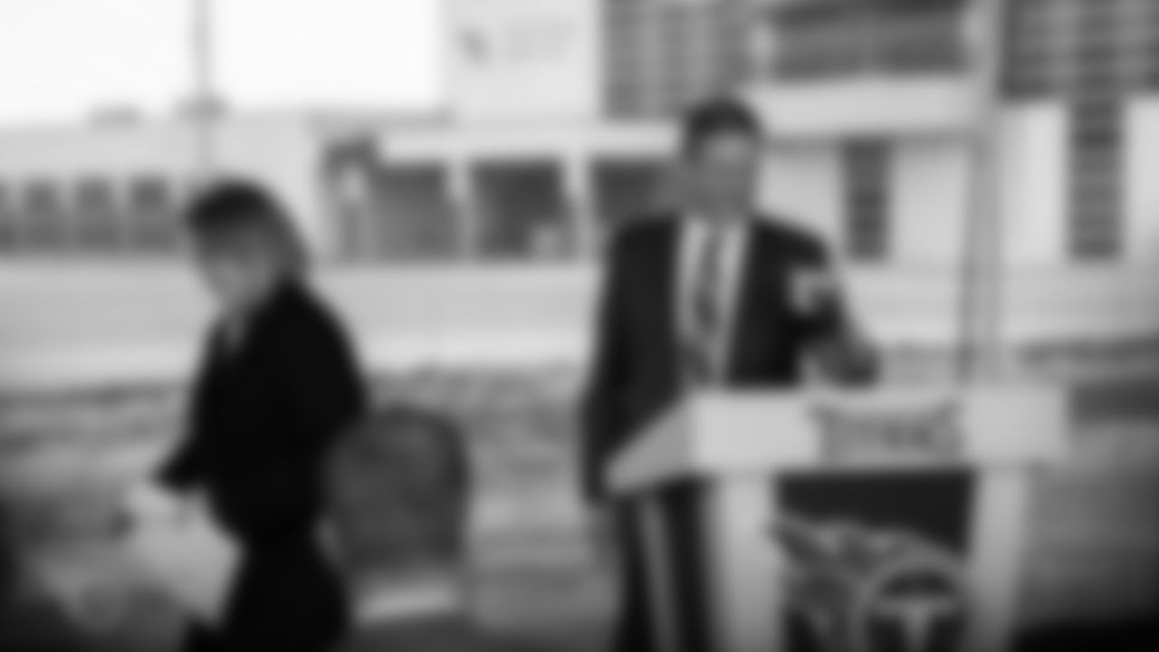 NASHVILLE, TN - DECEMBER 13, 2019 - Governor Bill Lee and Controlling Owner and Co-Chairman, Board of Directors Amy Adams Strunk at the Groundbreaking Ceremony at Saint Thomas Sports Park in Nashville, TN. Photo By Donald Page/Tennessee Titans