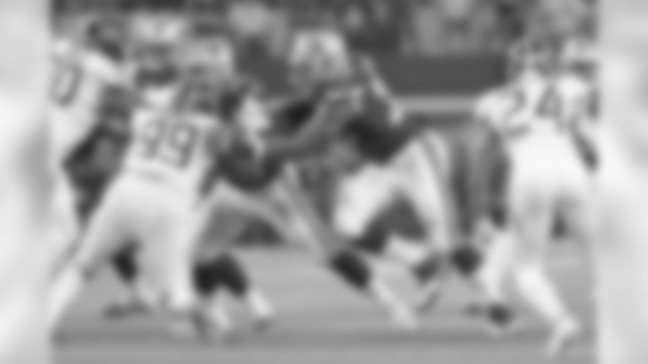 Dallas Cowboys offensive tackle Tyron Smith (77) and offensive guard Connor Williams (52) block Tennessee Titans defensive tackle Jurrell Casey (99) during a 2018 NFL week 9 regular season game, Monday, Nov. 5, 2018 in Arlington, Texas. The Titans defeated the Cowboys, 28-14. (James D. Smith via AP)