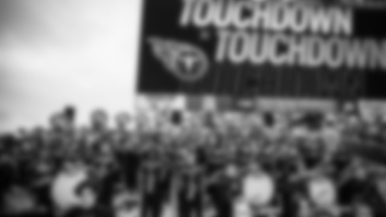 High school marching band during the game between the Tennessee Titans and the Jacksonville Jaguars at Nissan Stadium on December 11, 2022 in Nashville, TN. Photo By Mark Brown/Tennessee Titans