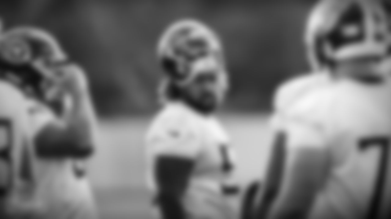 Center Daniel Munyer #52 of the Tennessee Titans during fall camp practice at Saint Thomas Sports Park on August 03, 2021 in Nashville, TN. Photo By Cameron Faulkner/Tennessee Titans
