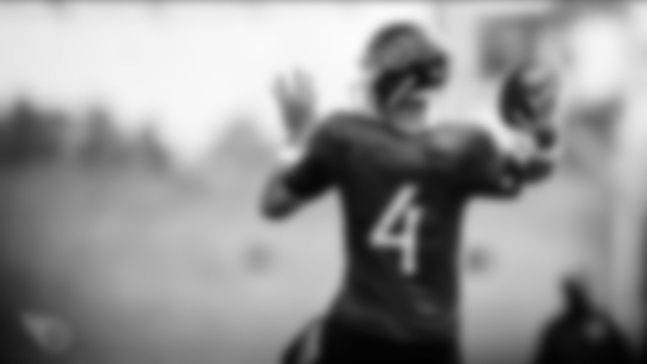 NASHVILLE, TN - AUGUST 24, 2020 - Quarterback Trevor Siemian #4 of the Tennessee Titans during practice at Saint Thomas Sports Park in Nashville, TN. Photo By Donald Page/Tennessee Titans
