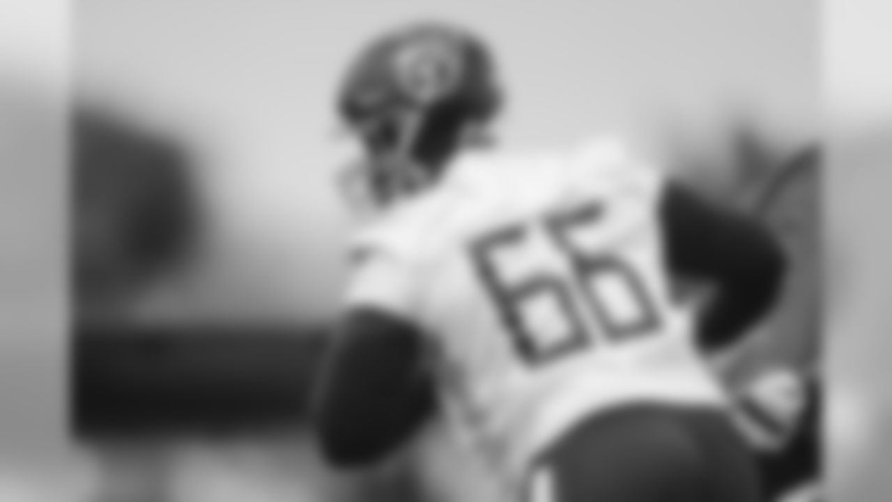 NASHVILLE, TN - JUNE 11, 2019 - Kevin Pamphile #66 of Tennessee Titans during OTA practice in Nashville, TN. Photo By Donald Page/Tennessee Titans