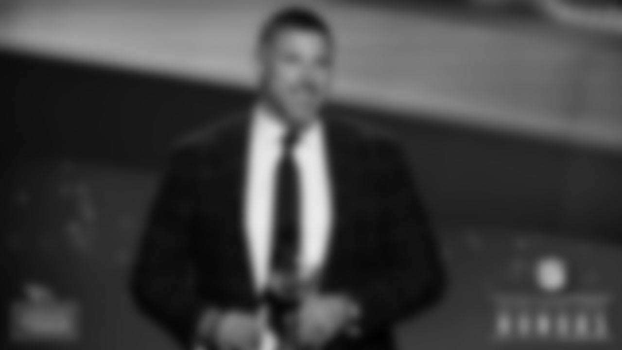 Head Coach Mike Vrabel was named 2021 NFL Coach of the Year at the NFL Honors awards ceremony in Los Angeles. AP Photo/Mark J. Terrill