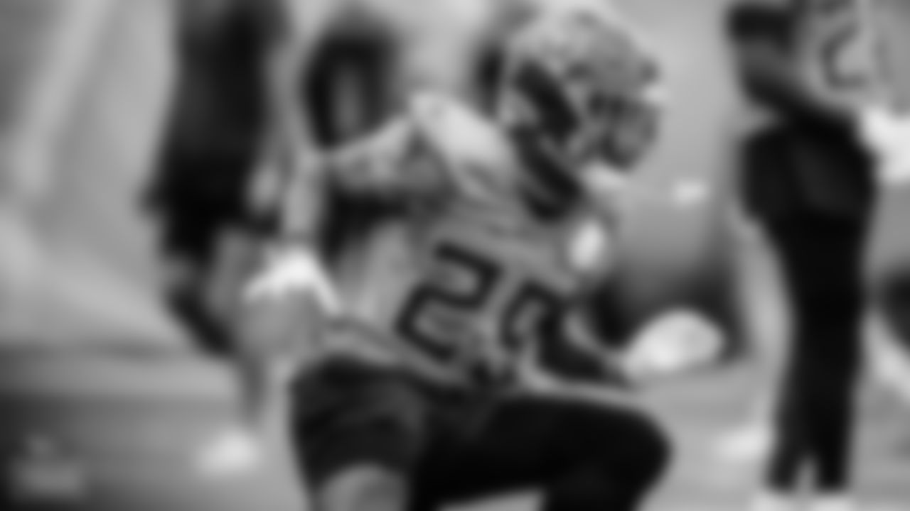 Defensive back Josh Thompson #29 of the Tennessee Titans during practice in the bubble at Saint Thomas Sports Park on December 07, 2022 in Nashville, TN. Photo By Donald Page/Tennessee Titans