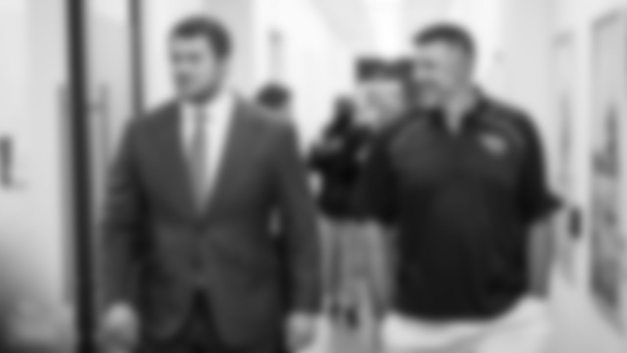 NASHVILLE, TN - April 28, 2023 - First round draft pick Peter Skoronski in Nashville, TN on April 28, 2023. Photo By Donald Page/Tennessee Titans