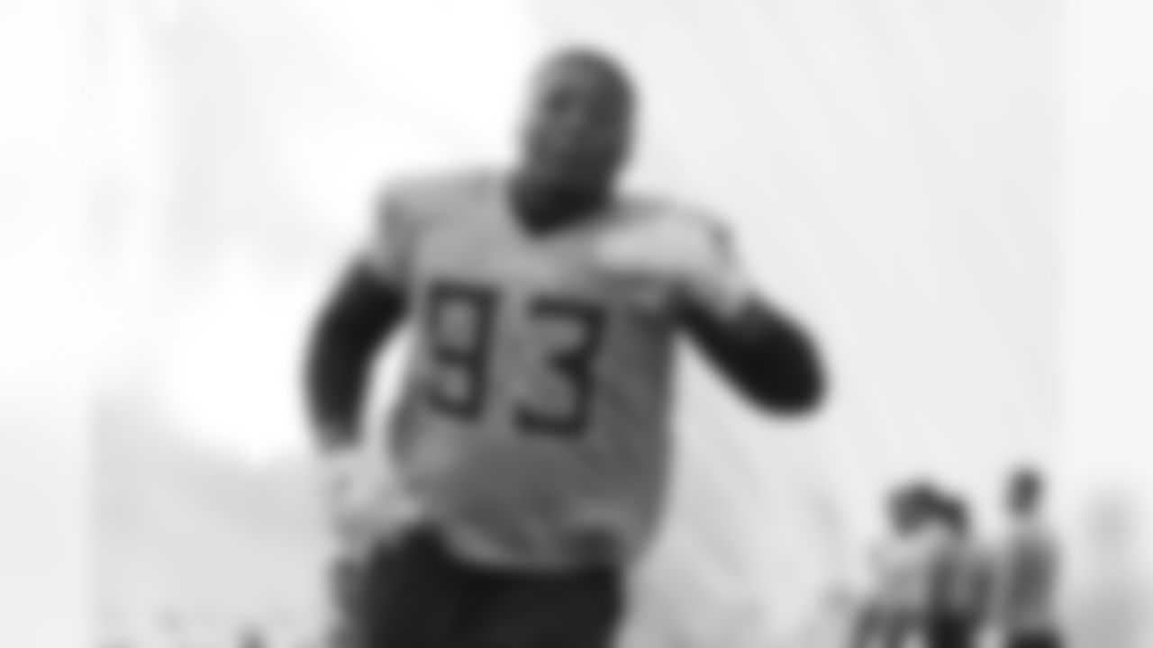 NASHVILLE, TN - AUGUST 21, 2019 - Defensive lineman Frank Herron #93 of the Tennessee Titans during practice in the bubble at Saint Thomas Sports Park in Nashville, TN. Photo By Donald Page/Tennessee Titans