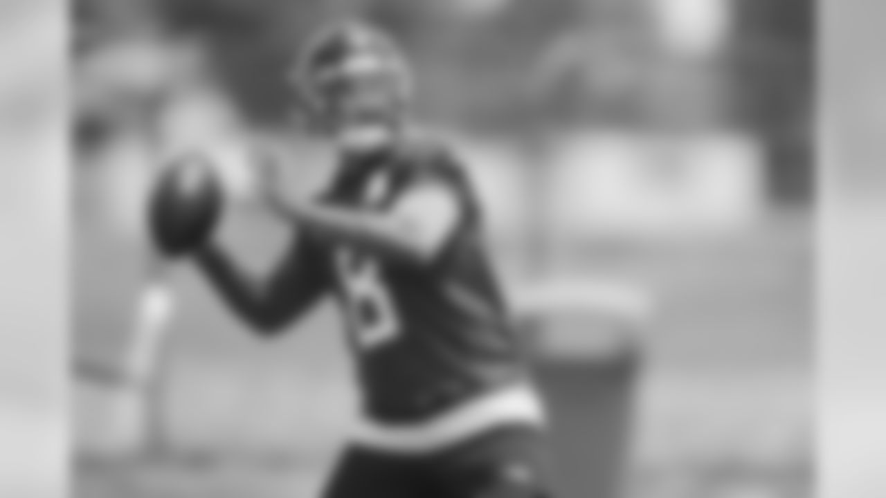NASHVILLE, TN - JUNE 11, 2019 - Marcus Mariota #8 of Tennessee Titans during OTA practice in Nashville, TN. Photo By Donald Page/Tennessee Titans
