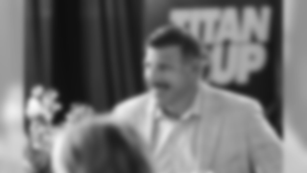 NASHVILLE, TN - JULY 30, 2019 - Head coach Mike Vrabel of Tennessee Titans at the luncheon where Tennessee Titans announced $450,000 in grant funding to 10 local non-profit organizations at Nissan Stadium in Nashville, TN. Photo By Donald Page/Tennessee Titans