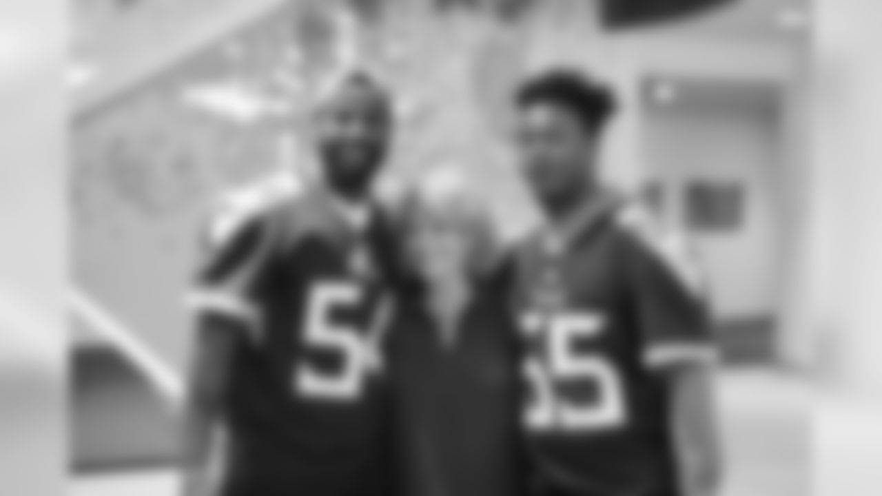 NASHVILLE, TN - JULY 23, 2019 - Linebacker Rashaan Evans #54 of Tennessee Titans and Linebacker Jayon Brown #55 of Tennessee Titans delivering season tickets to season ticket holders in Nashville, TN. Photo By Donald Page/Tennessee Titans