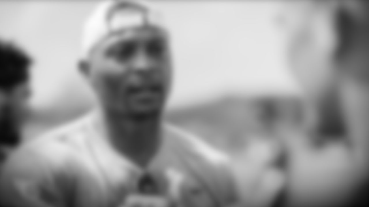 NASHVILLE, TN - SEPTEMBER 12, 2019 - Eddie George during practice at Saint Thomas Sports Park in Nashville, TN. Photo By Donald Page/Tennessee Titans