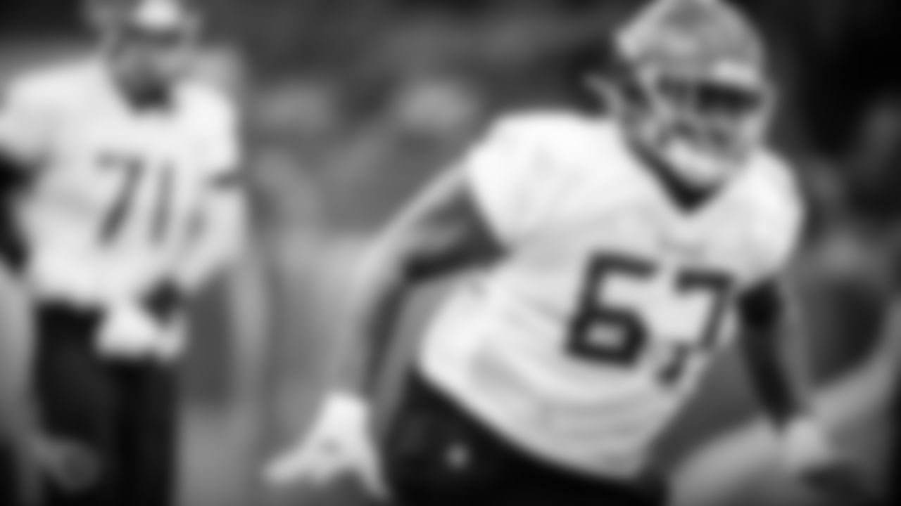 NASHVILLE, TN - AUGUST 14, 2020 - Offensive lineman Avery Gennesy #67 of the Tennessee Titans during practice at Saint Thomas Sports Park in Nashville, TN. Photo By Donald Page/Tennessee Titans
