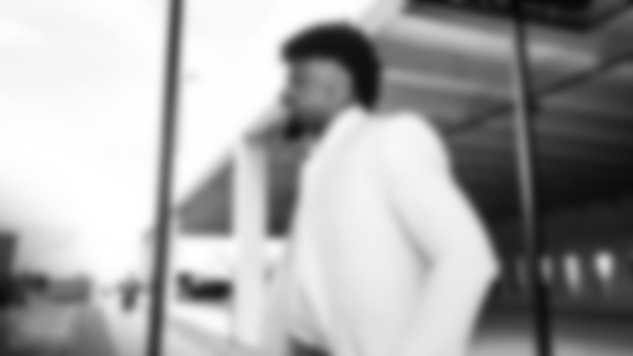 2022 Tennessee Titans first round draft pick Treylon Burks arriving at Saint Thomas Sports Park on April 29, 2022 in Nashville, TN. Photo By Cameron Faulkner/Tennessee Titans