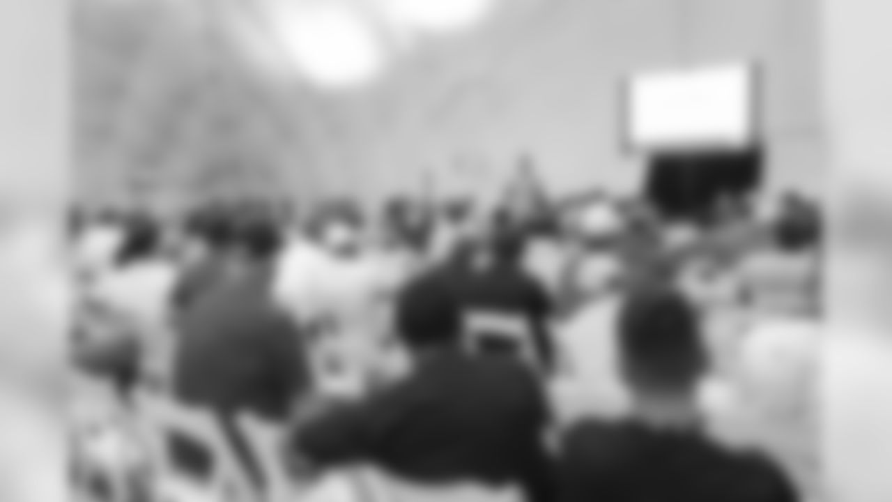 NASHVILLE, TN - JUNE 04, 2019 - head coach Mike Vrabel of Tennessee Titans speaks Coaching Clinic event in Nashville, TN. Photo By Donald Page/Tennessee Titans