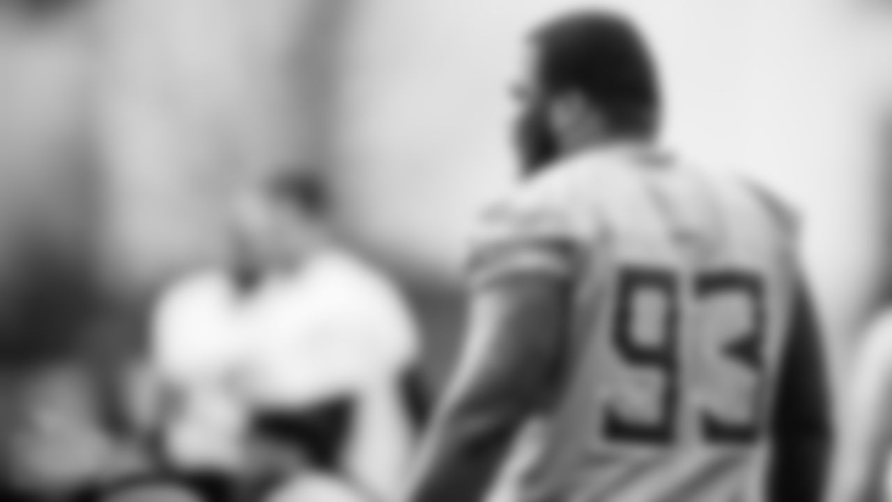 Defensive tackle Teair Tart #93 of the Tennessee Titans during practice at Saint Thomas Sports Park on DECEMBER 29, 2021 in Nashville, TN. Photo By Donald Page/Tennessee Titans