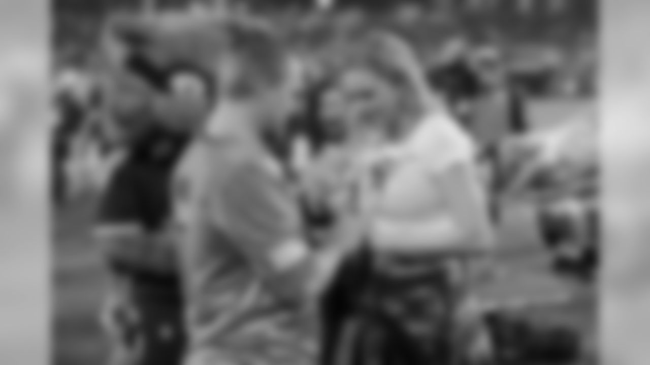 NASHVILLE, TN - AUGUST 25, 2019 - Tennessee Titans Cheerleader surprised with an engagement proposal during the preseason home game between the Pittsburgh Steelers and the Tennessee Titans at Nissan Stadium in Nashville, TN. Photo By Donald Page/Tennessee Titans