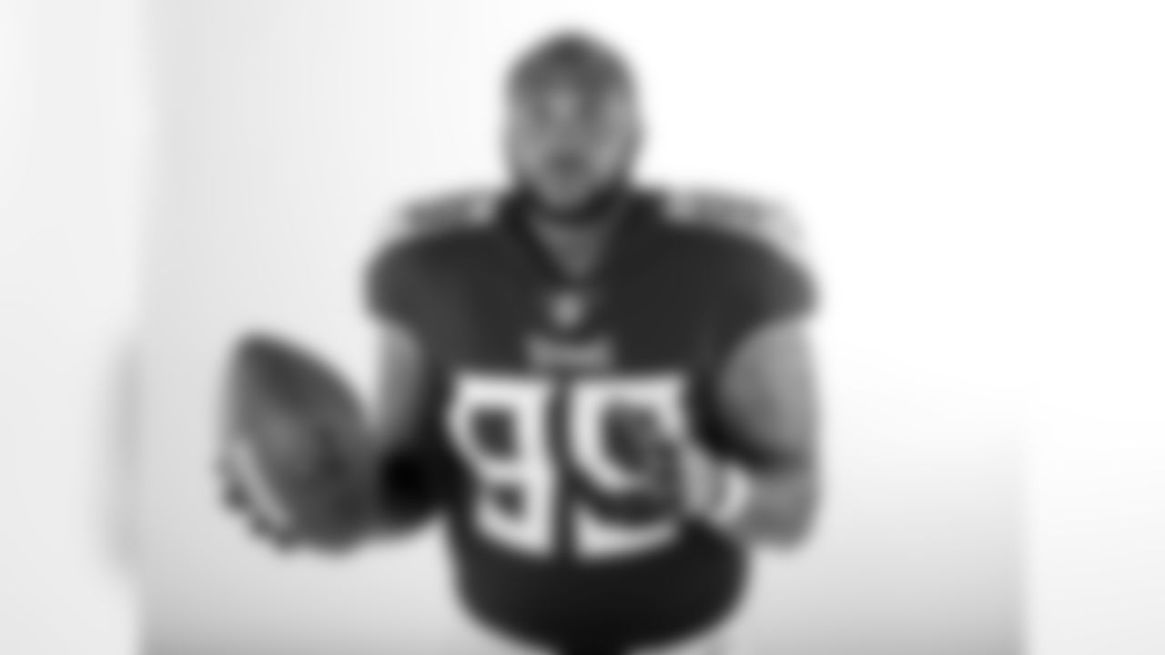 Tennessee Titans defensive end Jurrell Casey poses June 11, 2018, in Nashville, Tenn. (AP Photo/Mark Humphrey)
