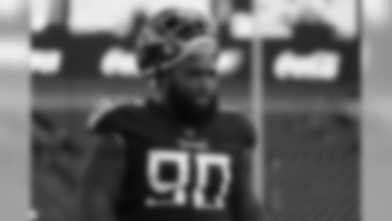 Tennessee Titans defensive tackle DaQuan Jones before a preseason NFL football game Thursday, Aug. 8, 2019, in Philadelphia. (AP Photo/Matt Rourke)