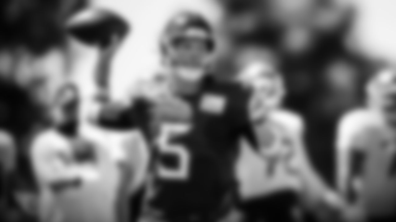 NASHVILLE, TN - AUGUST 17, 2020 - Quarterback Logan Woodside #5 of the Tennessee Titans during practice at Saint Thomas Sports Park in Nashville, TN. Photo By Donald Page/Tennessee Titans