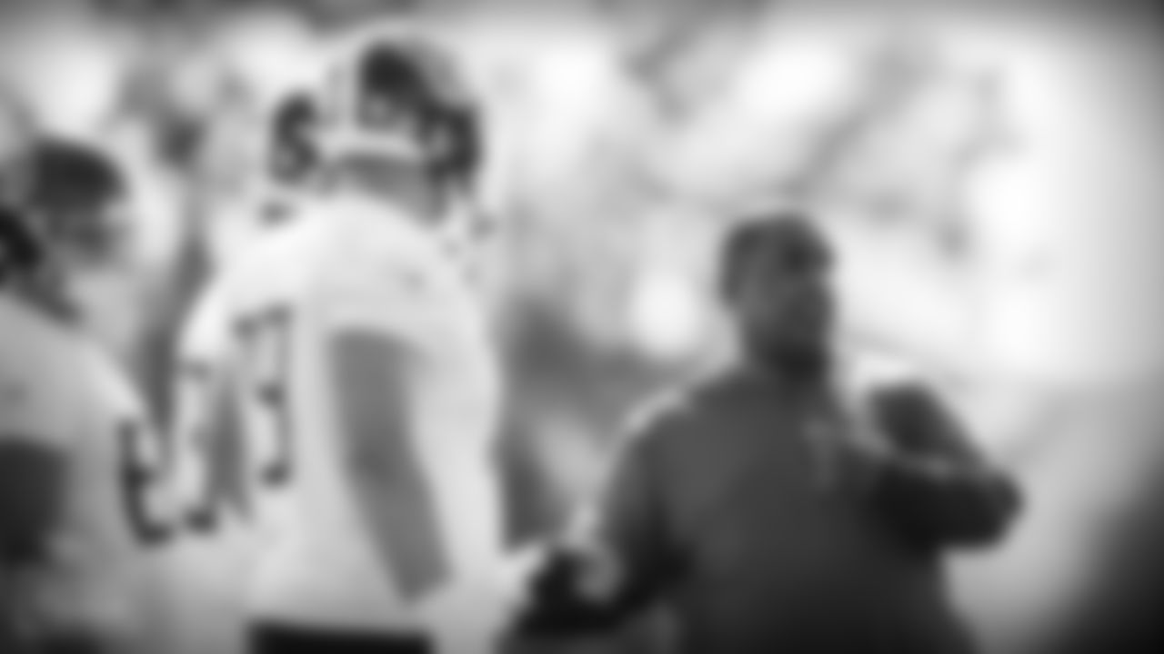 Defensive Line Coach Terrell Williams of the Tennessee Titans during fall camp practice at Saint Thomas Sports Park on August 03, 2021 in Nashville, TN. Photo By Cameron Faulkner/Tennessee Titans