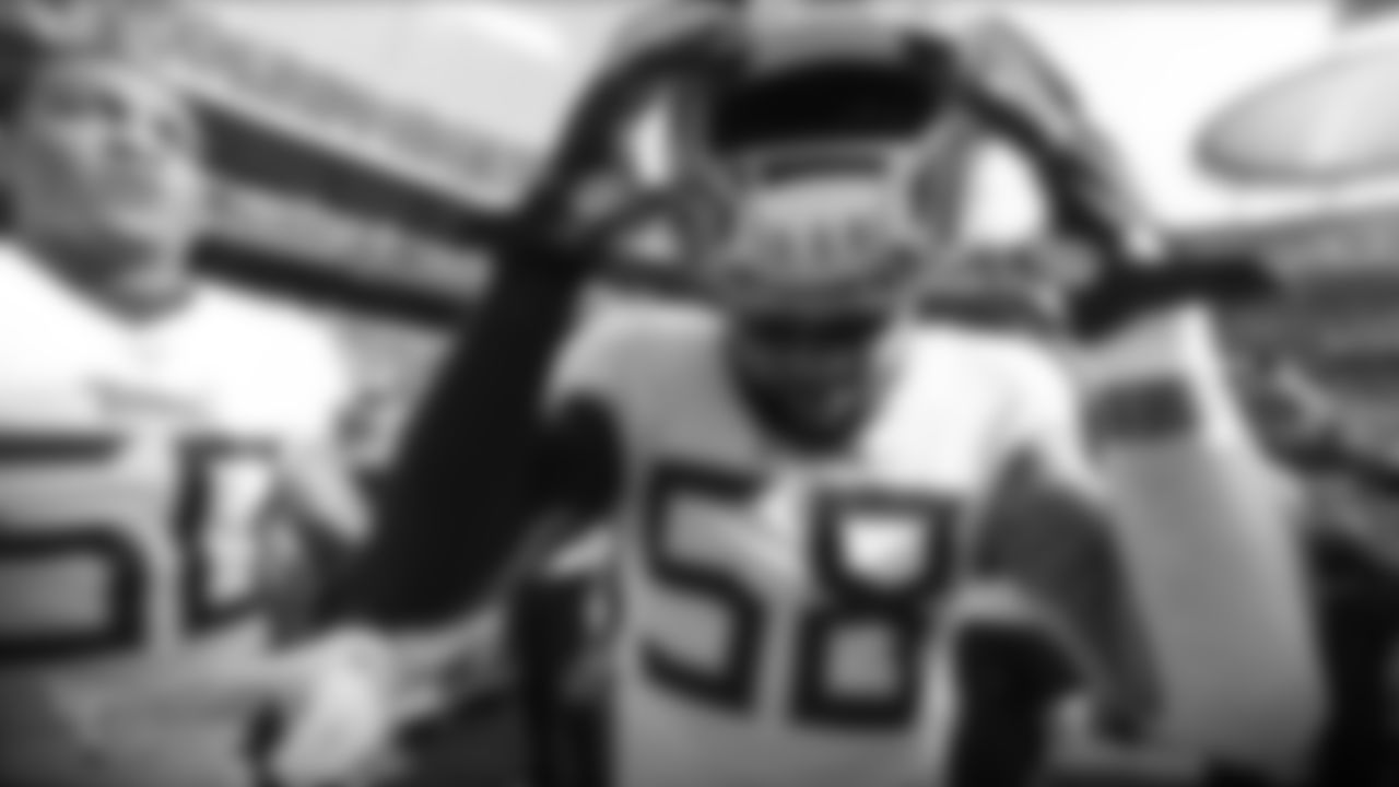 KANSAS CITY, MO - JANUARY 19, 2020 - Outside linebacker Harold Landry III #58 of the Tennessee Titans before the AFC Championship game between the Tennessee Titans and the Kansas City Chiefs at Arrowhead Stadium in Kansas City, MO. Photo By Donald Page/Tennessee Titans