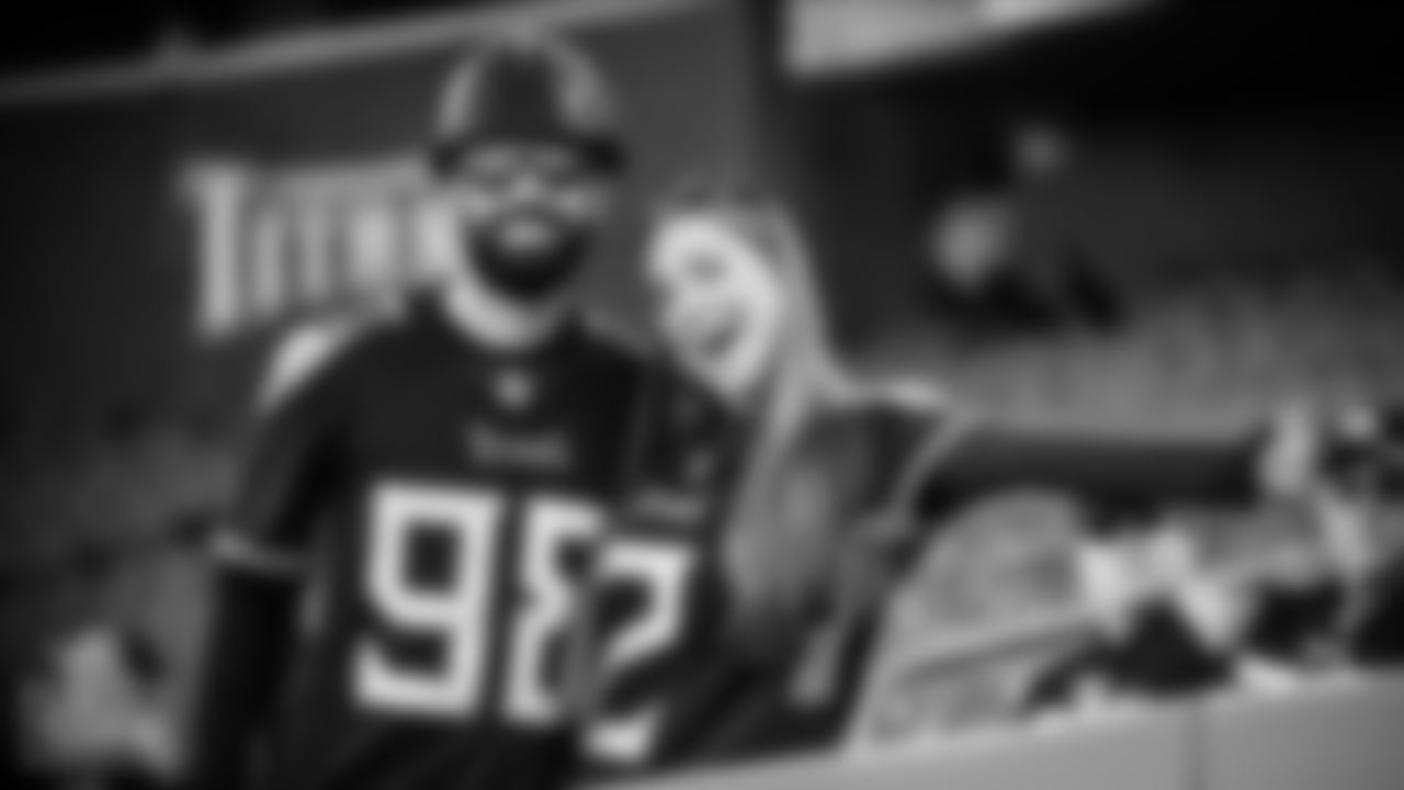 Fans before the Monday Night Football game between the Tennessee Titans and the Buffalo Bills at Nissan Stadium on October 18, 2021 in Nashville, TN. Photo By Justin Ford/Tennessee Titans