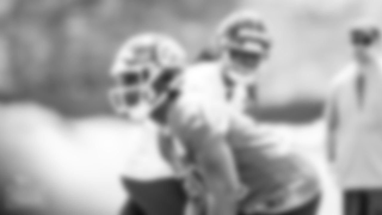 Wide receiver Donnell Williams #80 of the Tennessee Titans during rookie minicamp at Saint Thomas Sports Park on May 13, 2022 in Nashville, TN. Photo By Donald Page/Tennessee Titans