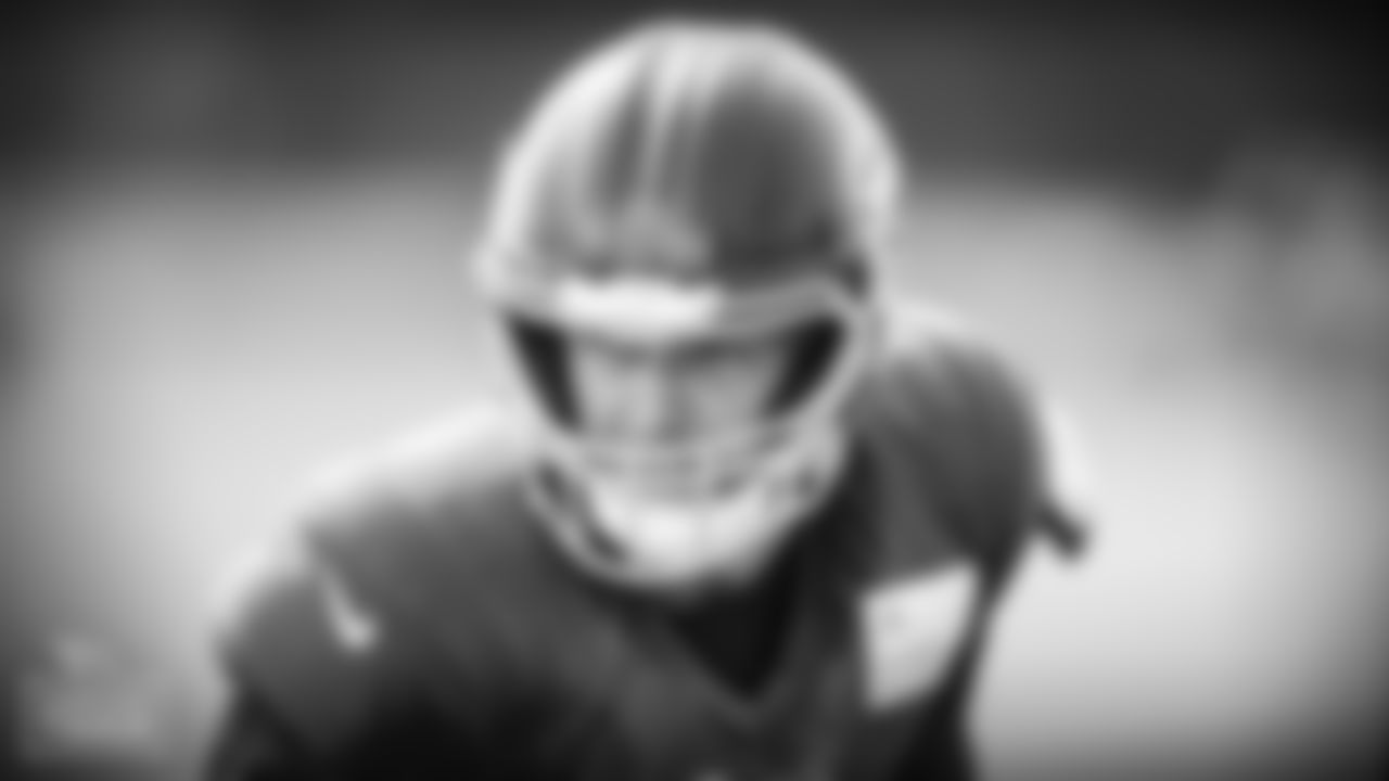 Quarterback Matt Barkley #14 of the Tennessee Titans during fall camp practice at Saint Thomas Sports Park on AUGUST 06, 2021 in Nashville, TN. Photo By Donald Page/Tennessee Titans