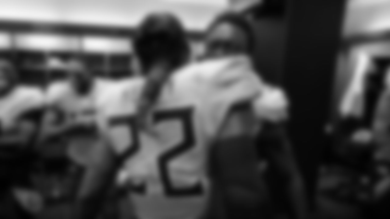 NASHVILLE, TN - OCTOBER 20, 2019 - Running back Derrick Henry #22 of the Tennessee Titans and Wide receiver Corey Davis #84 of the Tennessee Titans in the locker room after the game between the Tennessee Titans and the Los Angeles Chargers at Nissan Stadium in Nashville, TN. Photo By Donald Page/Tennessee Titans